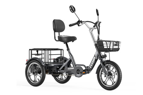Cysum T1 Pro Elektro-Dreirad - 48V 250W Motor, 48V 22Ah Batterie, 16 x 2,3 Reifen, Gepäckkorb, Unisex-Design für den Pendlerverkehr 120-150km