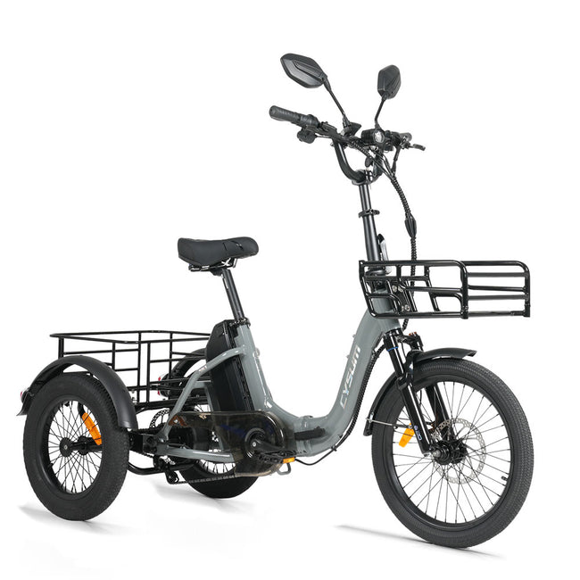 CYSUM AG1 Pro Elektro-Dreirad – 90N.m Lastenrad mit 20Ah Akku, Rückwärtsgang & Hydraulischen Bremsen