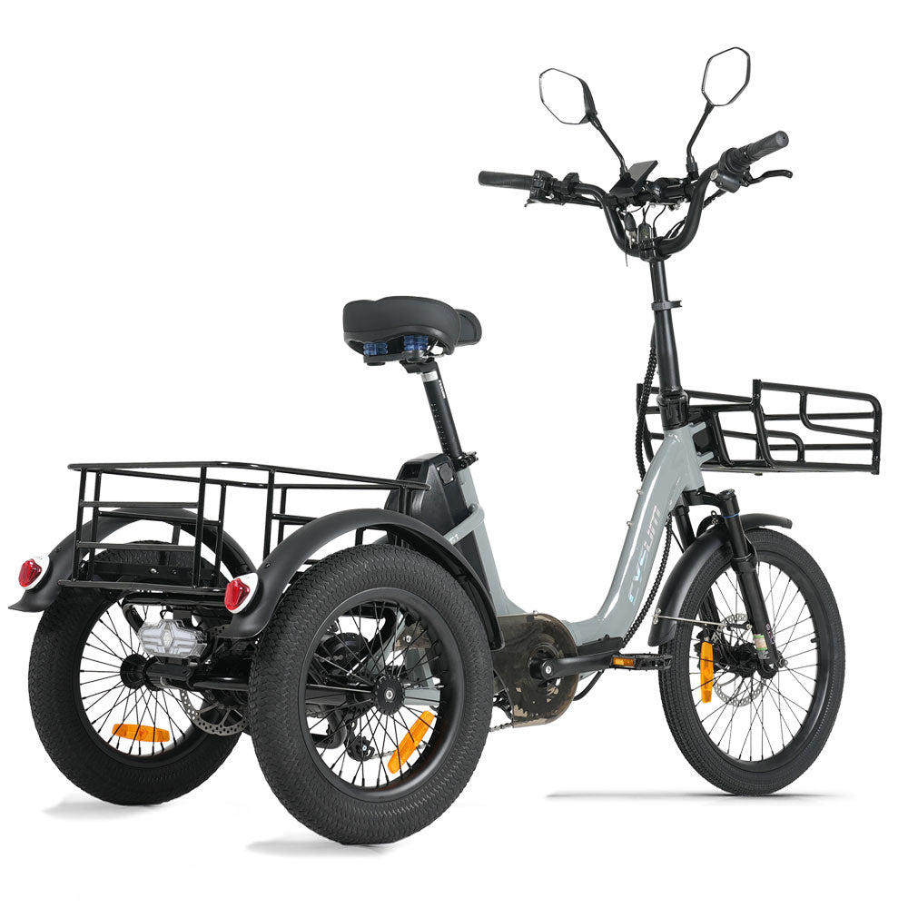 CYSUM AG1 Pro Electric Tricycle - 90N.m Cargo Bike with 20Ah Battery, Reverse Gear & Hydraulic Brakes
