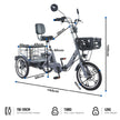 Cysum T1 Pro Elektro-Dreirad - 48V 250W Motor, 48V 22Ah Batterie, 16 x 2,3 Reifen, Gepäckkorb, Unisex-Design für den Pendlerverkehr 120-150km
