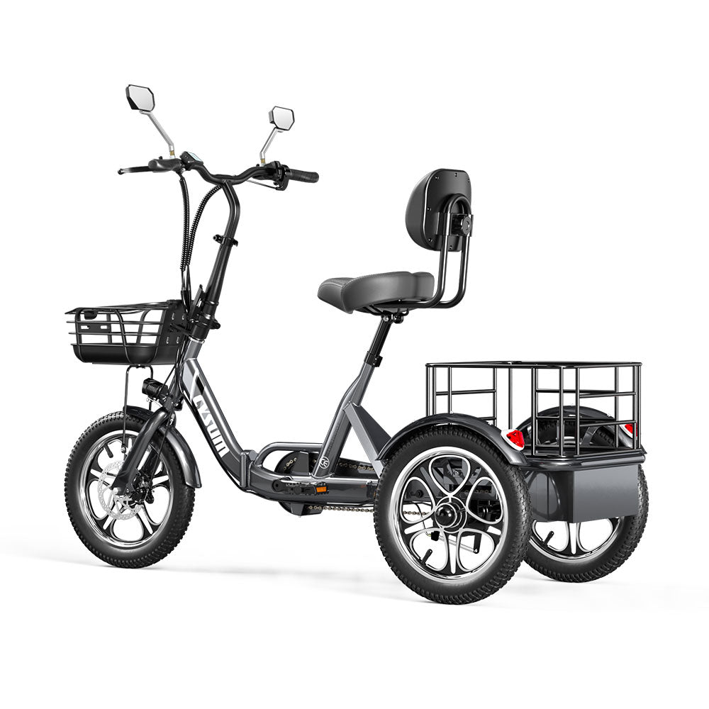 Cysum T1 Pro Elektro-Dreirad - 48V 250W Motor, 48V 22Ah Batterie, 16 x 2,3 Reifen, Gepäckkorb, Unisex-Design für den Pendlerverkehr 120-150km