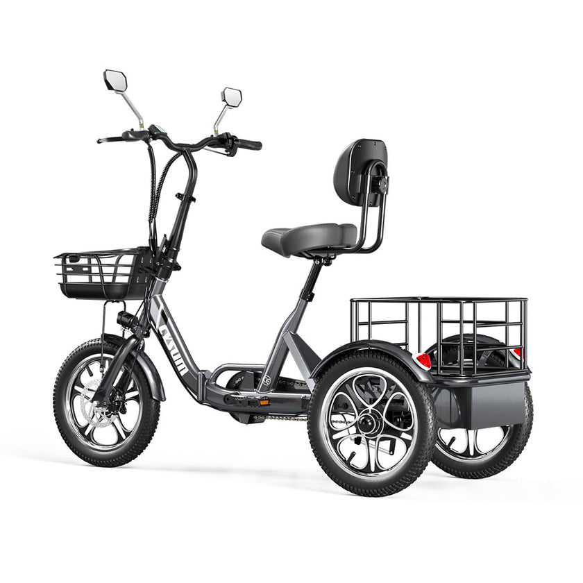 Cysum T1 Pro Elektro-Dreirad - 48V 250W Motor, 48V 22Ah Batterie, 16 x 2,3 Reifen, Gepäckkorb, Unisex-Design für den Pendlerverkehr 120-150km