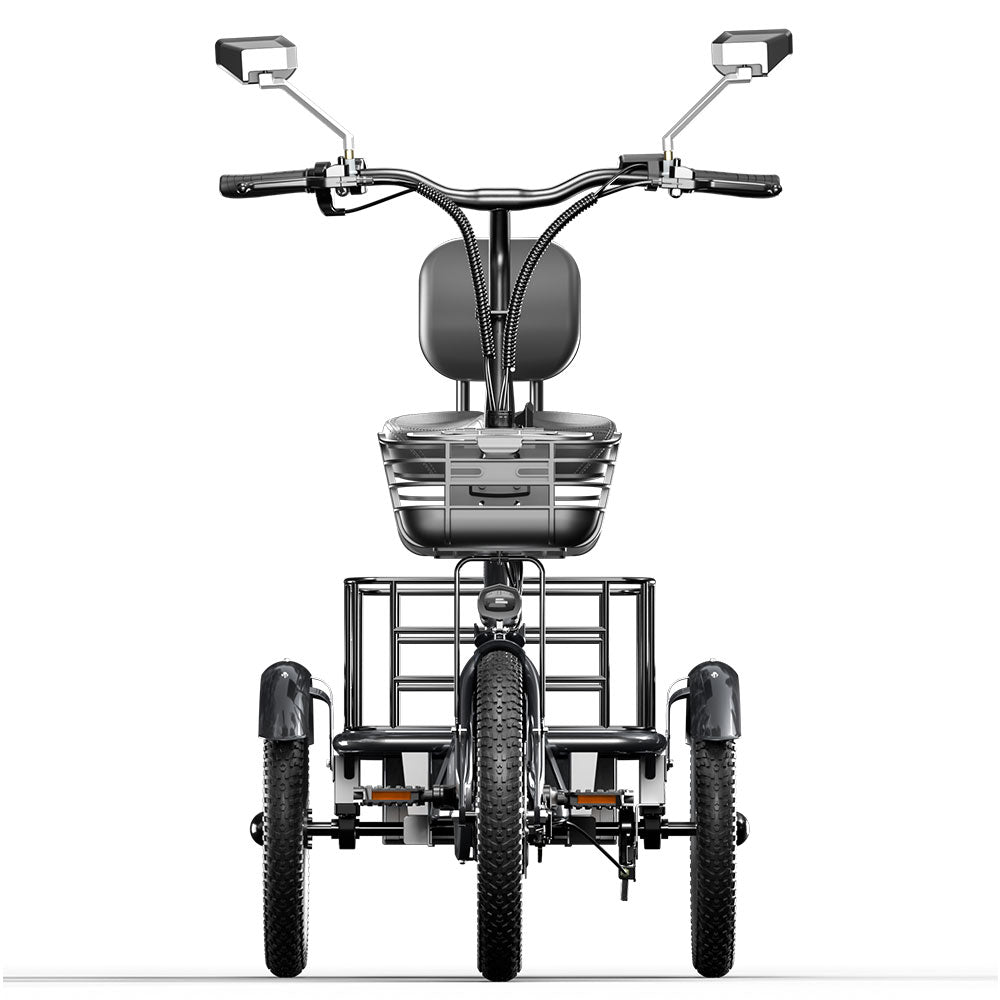 Cysum T1 Pro Elektro-Dreirad - 48V 250W Motor, 48V 22Ah Batterie, 16 x 2,3 Reifen, Gepäckkorb, Unisex-Design für den Pendlerverkehr 120-150km
