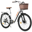 Cysum Cityrun Ebike Elektrofahrrad mit Tretunterstützung 26 Zoll Damenfahrrad 36V*10Ah Unisex-Fahrrad mit Korb