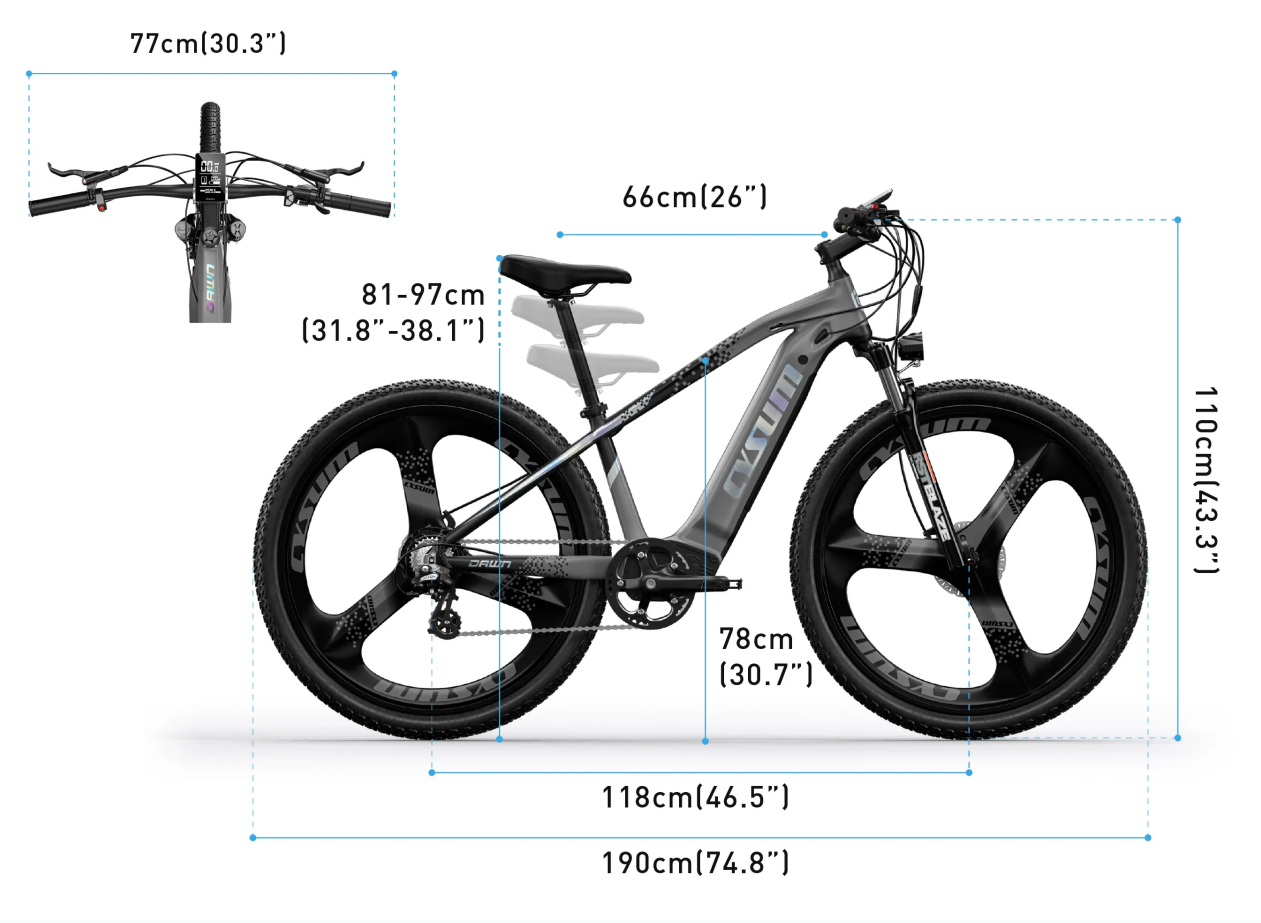 e satz fahrrad Cysum Speedy Elektrofahrrad 29'' e-Bike 48V 672Wh 75Nm – Cysum Elektrofahrräder