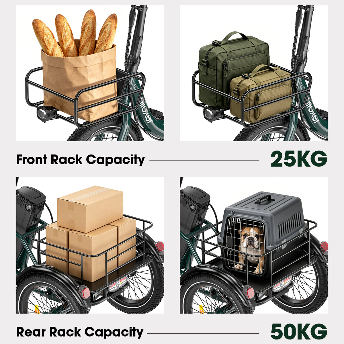 Niloxer KA1 E Bike Dreirad Für Erwachsene  | 16 Zoll, 48V, 500W, 23Ah, max 25 km/h