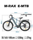 CYSUM M-Rax Hardtail E-Mountainbike | 27,5 Zoll All-Terrain E-MTB (48V 13Ah Akku, 250W High-Speed Motor)