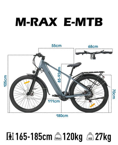 CYSUM M-Rax Hardtail E-Mountainbike | 27,5 Zoll All-Terrain E-MTB (48V 13Ah Akku, 250W High-Speed Motor)