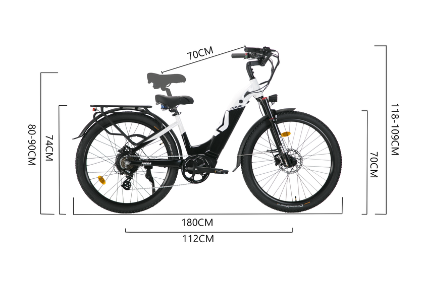 Cysum Panda Elektrofahrrad 27,5 Zoll, 672Wh Lithiumbatterie, 60-100km Reichweite
